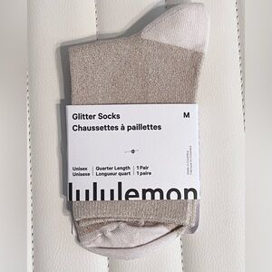 lululemon Ahletica Quarter-length Glitter Socks - Beige